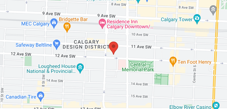 map of 604 530 12 Avenue SW